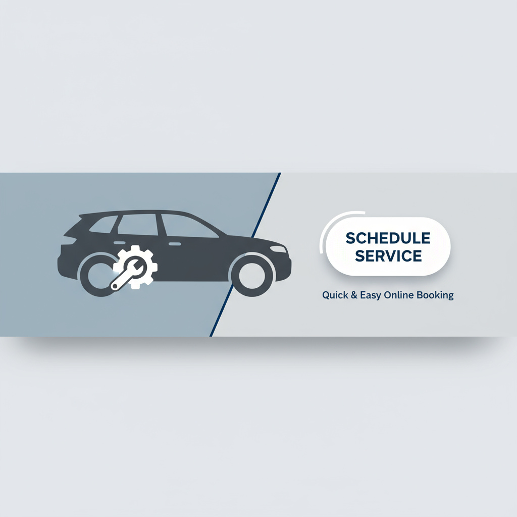 CTA-Banner mit Fahrzeugsilhouette und Werkzeugsymbol